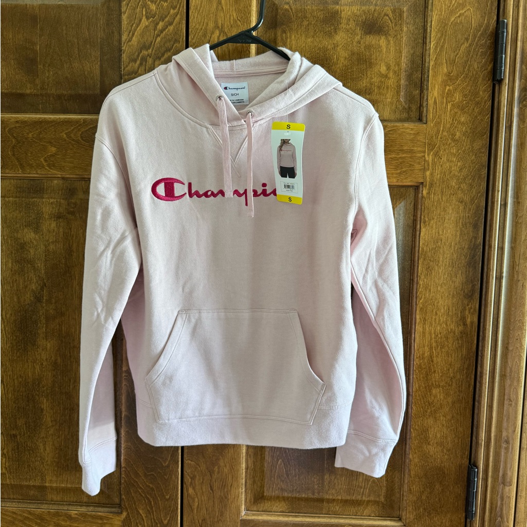 Champion Hush Pink Hooded Sweatshirt  Womens Size SCh  Brand New WTags